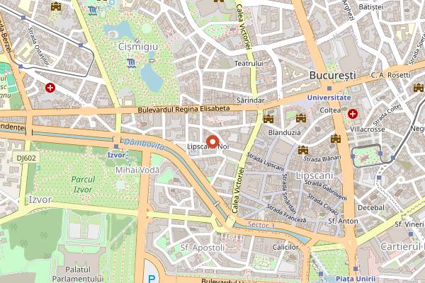 Map showing Origo Coffee Shop in Bucharest