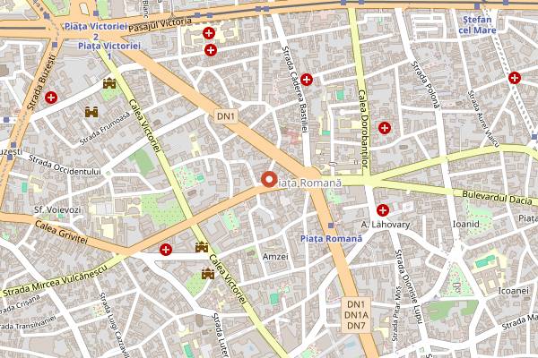 Map showing Steam Coffee Shop 2 in Bucharest