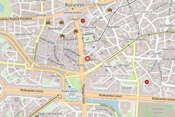 Map showing Casa de Tacos in Bucharest
