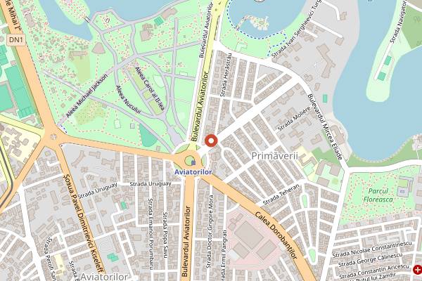 Map showing City Grill Primăverii in Bucharest