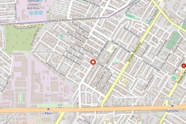 Map showing Cocoșu Roșu in Bucharest
