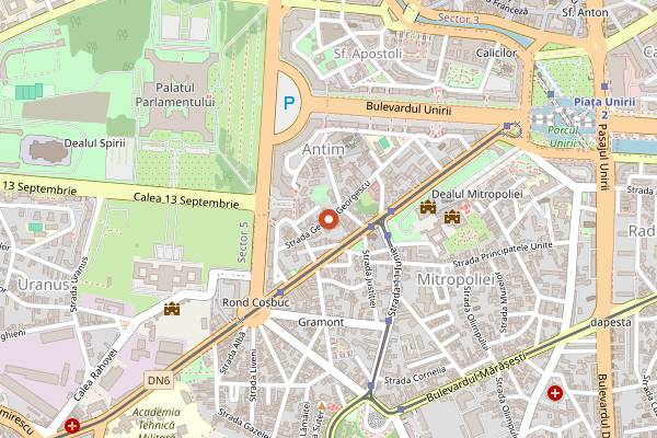 Map showing Locanta Jaristea in Bucharest