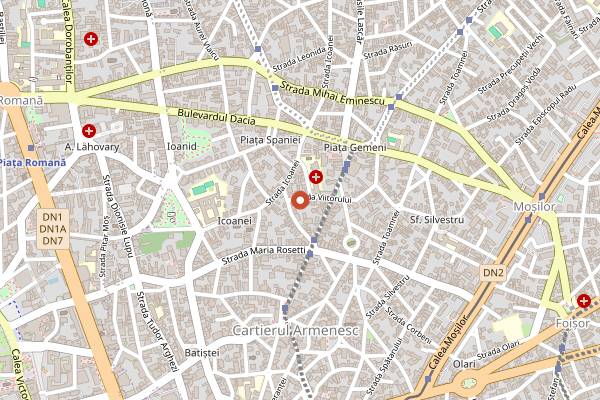 Map showing Unico Vero in Bucharest