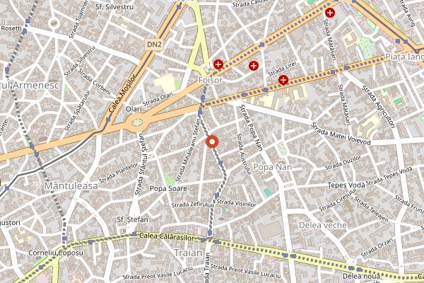 Map showing Waterloo in Bucharest