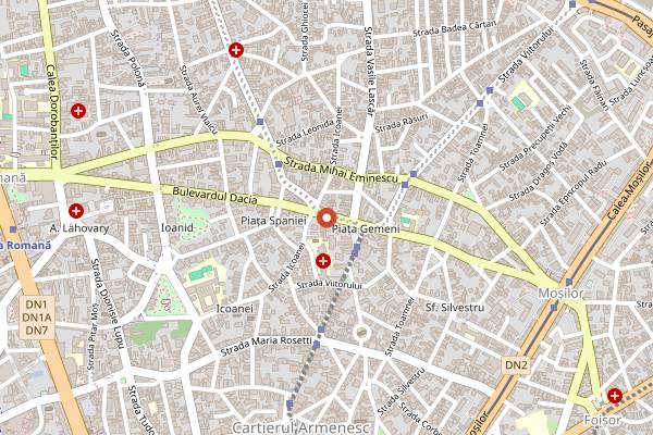 Map showing Sarkis Cafe in Bucharest
