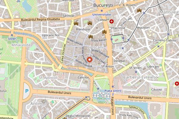 Map showing Aubergine Vegan Plates in Bucharest
