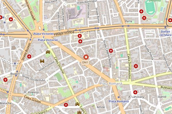 Map showing Blue Margarita in Bucharest