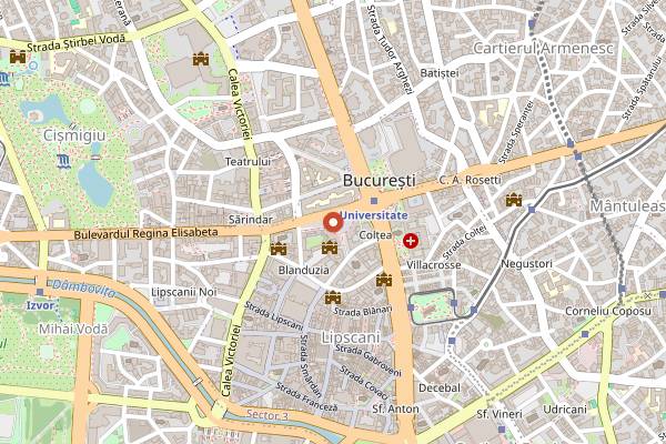 Map showing Bucharest Downtown Christmas Market in Bucharest