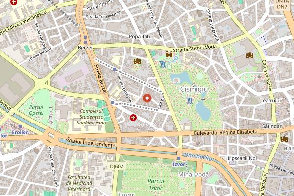 Map showing L'Atelier in Bucharest