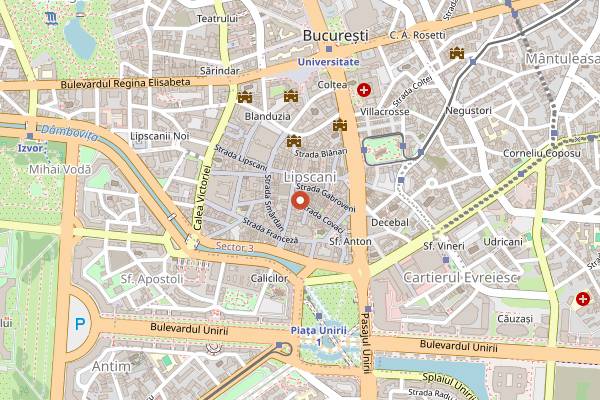 Map showing Taverna Covaci in Bucharest