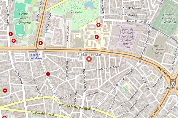 Map showing Piața Amzei in Bucharest