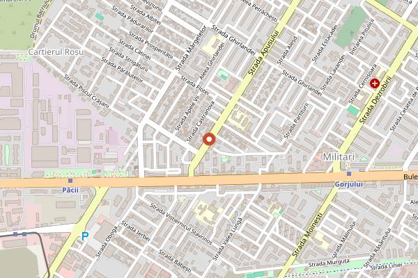 Map showing Piața Apusului in Bucharest