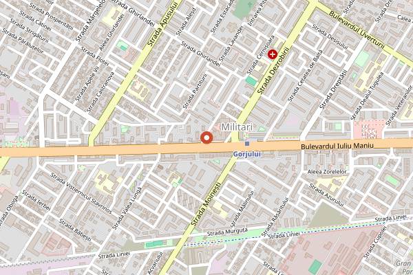Map showing Piața Gorjului in Bucharest
