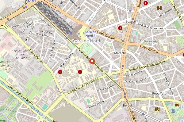 Map showing Piața Matache in Bucharest