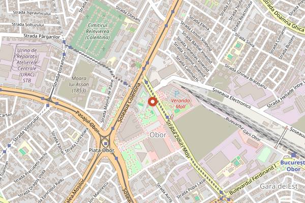 Map showing Piața Obor in Bucharest