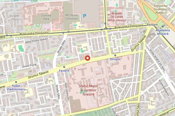 Map showing Piața Orizont in Bucharest
