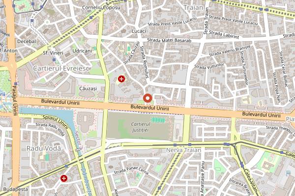 Map showing Amethyst Sky Bar and Rooftop in Bucharest