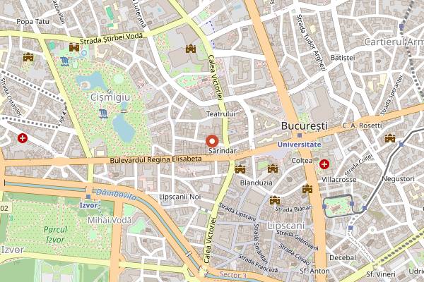Map showing Control Club in Bucharest