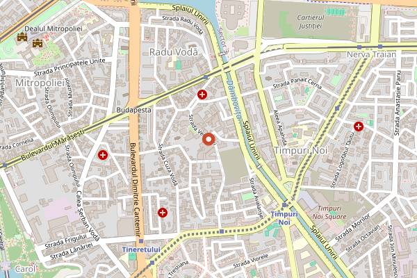 Map showing Q Club in Bucharest