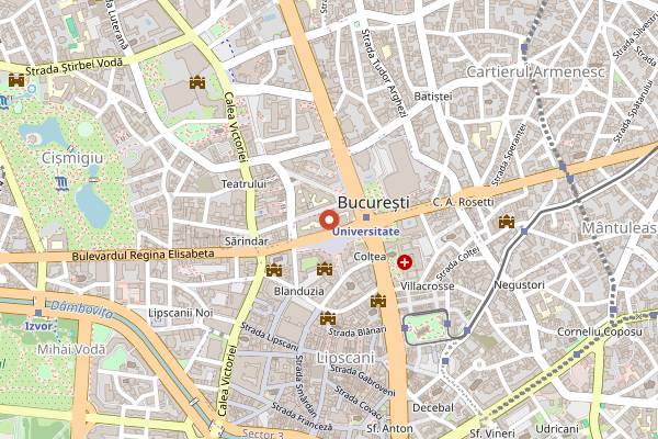 Map showing Sous Sol in Bucharest