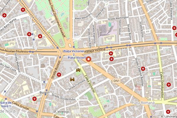 Map showing Buongiorno Italian Victoriei in Bucharest