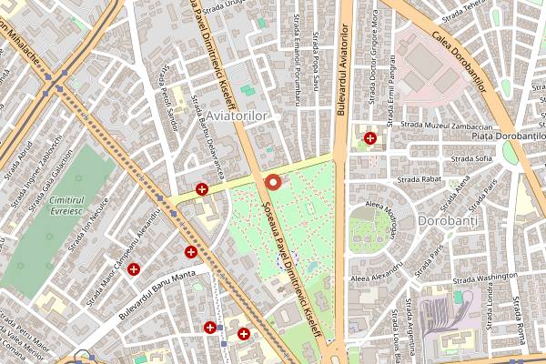 Map showing Casa Doina in Bucharest