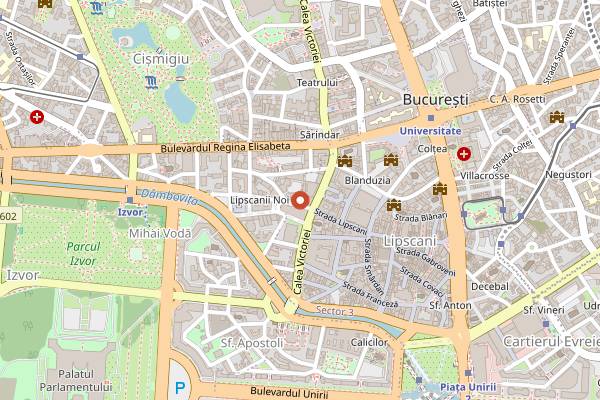 Map showing Linea Closer to the Moon in Bucharest