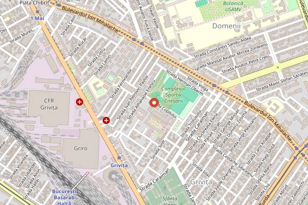 Map showing dogu. in Bucharest