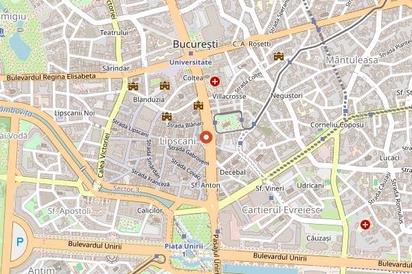 Map showing Latin Pizza in Bucharest