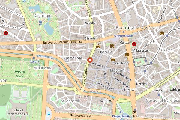 Map showing Scovergăria Micăi in Bucharest