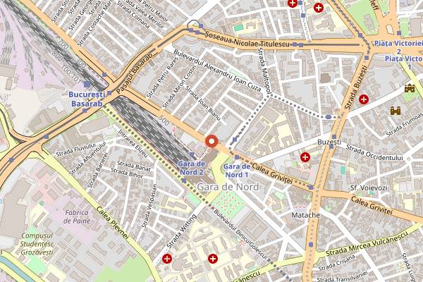 Map showing Shaormeria BNC in Bucharest