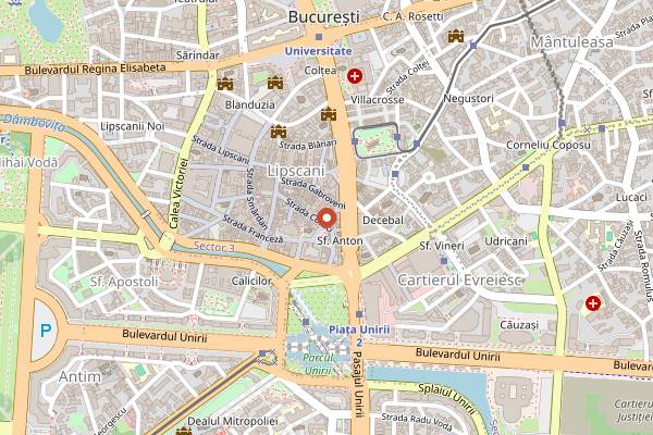 Map showing Lacrimi și Sfinți Wine Cellar in Bucharest
