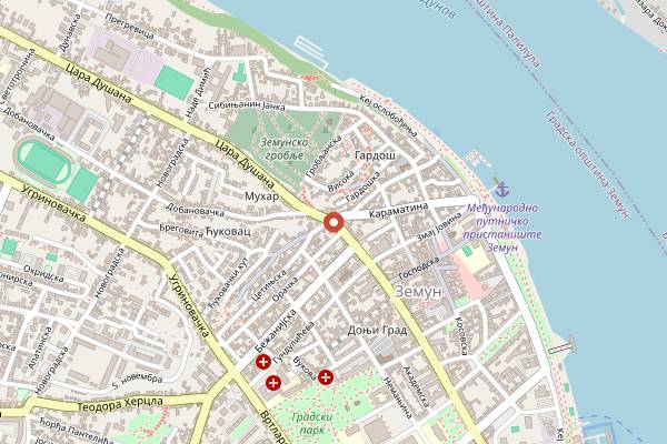 Map showing Pekara Sava Petrovic Zemun in Belgrade