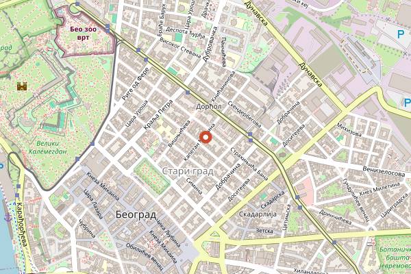 Map showing Bitters Bar in Belgrade