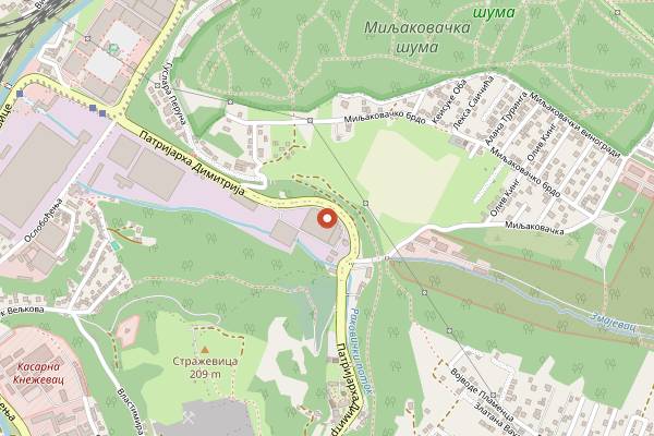 Map showing Salto Craft Brewery in Belgrade