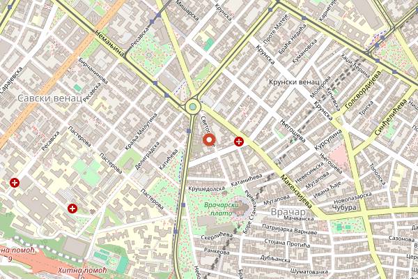 Map showing Iva New Balkan Cuisine in Belgrade