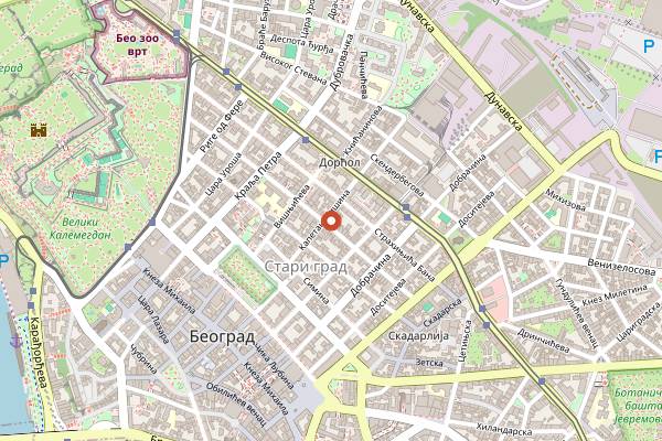 Map showing Smokvica Jovanova in Belgrade