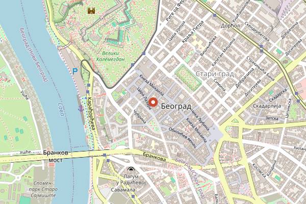 Map showing Koffein in Belgrade