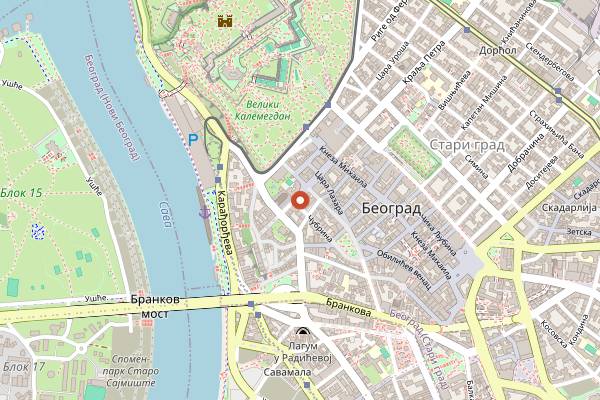 Map showing Burger House Bros in Belgrade