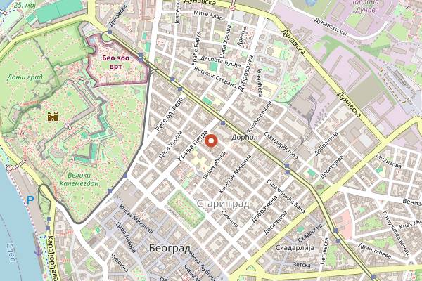 Map showing Loki in Belgrade