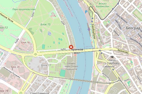 Map showing Rocket Coffee Roasters in Belgrade