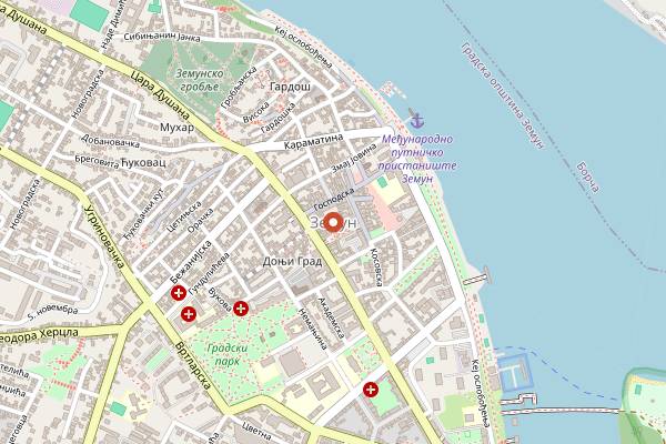 Map showing Serbian Traditional Cooking Experience Zemun in Belgrade