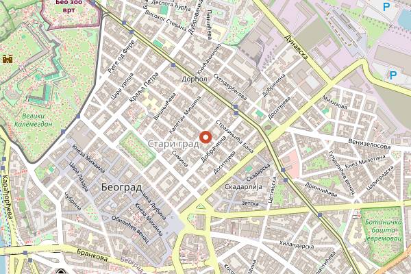 Map showing VegANGELov in Belgrade