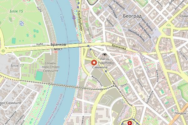 Map showing Salon 1905 in Belgrade