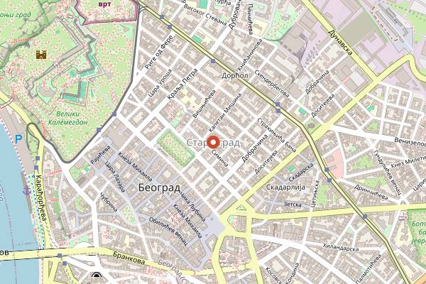 Map showing Belgrade Food Experience in Belgrade