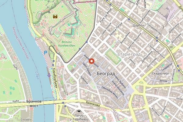 Map showing Secret Food Tours Belgrade in Belgrade