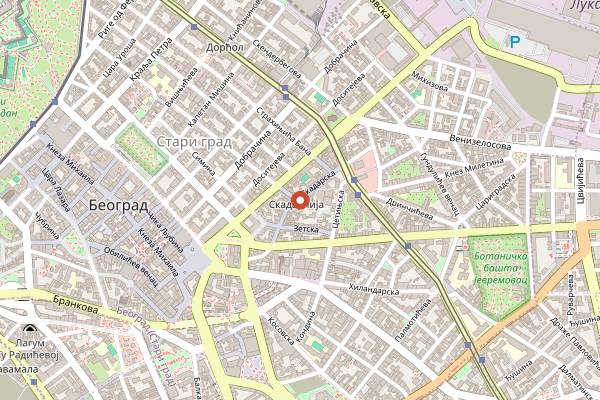 Map showing Ima Dana in Belgrade