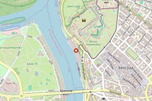 Map showing Toro Latin Gastrobar (late) in Belgrade