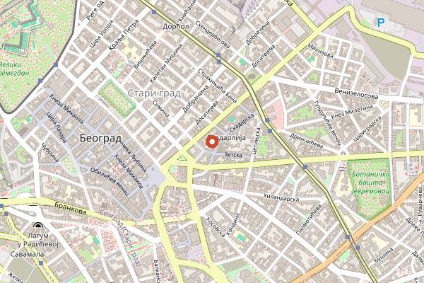 Map showing Sesir Moj in Belgrade
