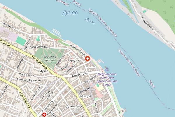 Map showing Saran in Belgrade